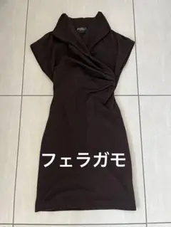 Salvatore Ferragamo半袖ニットワンピース 38