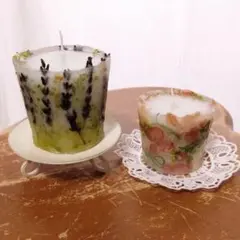 【最終値下げ】ボタニカルキャンドル　２個セット