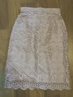 ユニクロ⭐︎ピンク レース タイトスカート