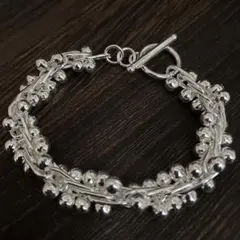 Vintage メキシコ DNA シルバー パール ブレスレット 20cm - メルカリ