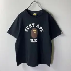 A BATHING APE　Tシャツ　M　ブラック　カレッジ　VERY APEのサムネイル