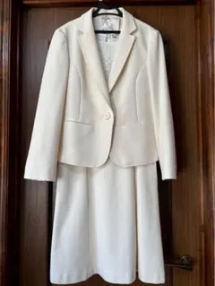 【クリーニング済み】組曲　スーツ　ワンピース　セレモニースーツ　アイボリー