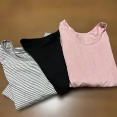 ユニクロHEATTECH アンダーシャツ 3色セット 100cm