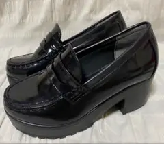 厚底ローファー 革靴