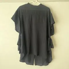 KBF+ 半袖ブラウス ブラック