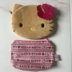 sweet 付録 日焼けハローキティ ふわふわポーチ