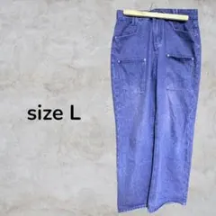 パンツ　ズボン　デニムパンツ　ストレートデニム　パープル　紫　カジュアル　古着