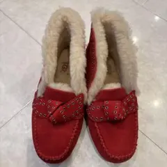 UGG 赤 ムートンブーツ ファー付きレア
