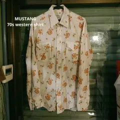 MUSTANGマスタング/70s ドット×花柄 ウエスタン シャツのサムネイル