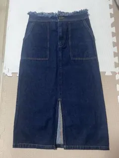 ag ダークデニム 膝下タイトスカート