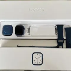 Apple Watch Series 7 41mm Blue。純正バンド未開封。 - メルカリ