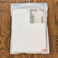 【新品】ユニクロエアリズム　　Vネック半袖　　大きいサイズXXL ホワイト