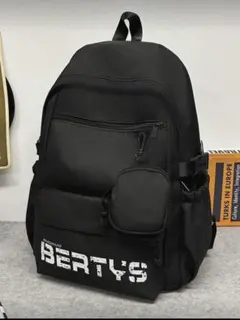 多機能ポケット付きカジュアルメンズバックパック、小さなポーチ付き