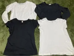 SALE中！黒白長袖＆半袖Tシャツ4枚セット