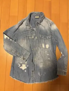 ZARA 134cm デニムシャツ　ダンガリーシャツ
