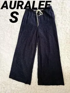 5047【極美品】オーラリー フィンクスダックハイウェストペインターパンツ 黒 5047【極美品】オーラリー フィンクスダックハイウェストペインター