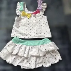 アプレレクール　水玉模様 セパレート水着 100cm