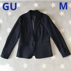 GU ジーユー　ウォッシャブルテーラードジャケット　ネイビー　M