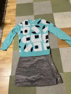 ゴルフウェア アンパスィのニット ロサーセンのスカートのセット