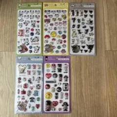 新品 正規品 内藤ルネ ぷくぷくジェリーシール 5種セット