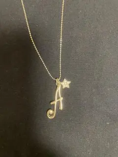 イニシャルA ネックレス 星モチーフ