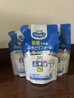 LION ペットキレイ 除菌できるふきとりフォーム つめかえ用3点セットのサムネイル