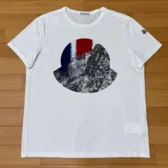 〔美品〕モンクレール　ペイントロゴ　M ワッペン　ホワイト　Tシャツ　5S416のサムネイル