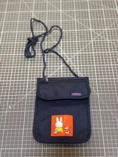 ミッフィー ネイビー 多機能ポーチ／ショルダー紐付