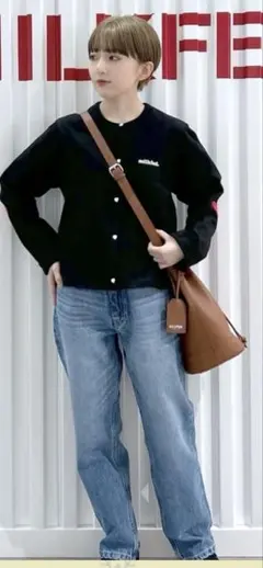 MILKFED ♡HEART ELBOW CARDIGAN