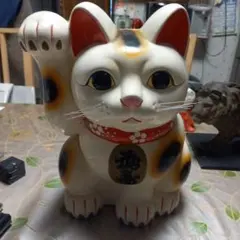 招き猫 約34cm 常滑の、金運上昇猫の置物