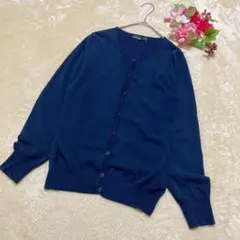 【CLEAR INPRESSIONクリアインプレッション】長袖カーディガン紺 Ｌ
