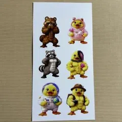 筋肉ムキムキ動物 キャラクター オリジナル ステッカー シート