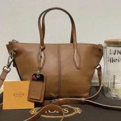 《極美品》TOD’S （トッズ）レザー ハンドバッグ ブラウン