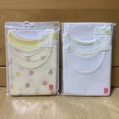 ユニクロ　コットンメッシュ　インナーT　半袖　タックトップ　100　セット