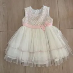 ホワイトベビードレス フリル付き