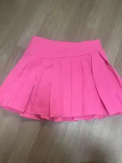 ピンク ミニスカート プリーツスカート