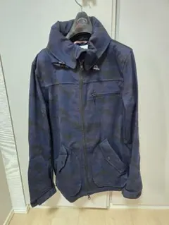 INHERIT 迷彩柄 ネイビー ブルゾン ジャンパー ジャケット