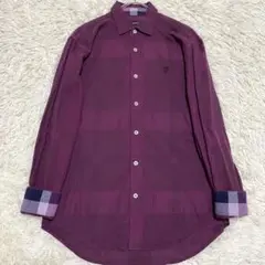 【美品✨】ブラックレーベル クレストブリッジ CBチェック シャツ ボルドー M