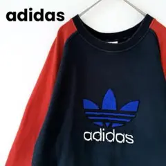 常田大希 90s 万国旗タグ アディダス スウェット トレフォイル刺繍ロゴ M