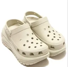 CROCS クロックス スーパー ベイ クロッグ 23cm W7 ホワイト 厚底