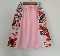 着物リメイクスカート【彩】ハンドメイド レトロ着物 古布