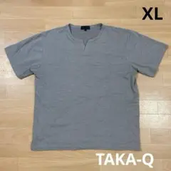 TAKA-Q メンズ Tシャツ ライトグレー XLサイズ