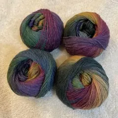 グラデーションウール　オーロラ色　No.12