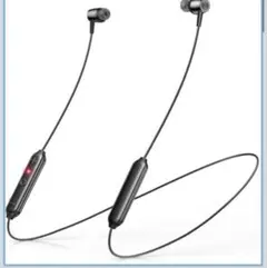 ネックバンド 首掛け イヤホン Bluetooth ワイヤレス 黒