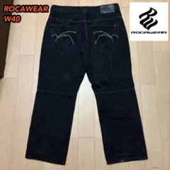 ROCAWEAR W40 デニム　パンツ　ブラック　黒　ロカウェア　ジーンズ