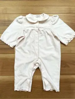 CELINE 襟付きロンパース ピンク 70cm 赤ちゃん　ベビー