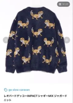 go slow caravan レオパードゲッコー　ジャガードニット