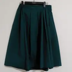 ユニクロ　スカート　Lサイズ　緑系　後ゴム　クリーニング済