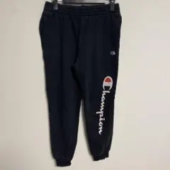 Champion ブラック 裏起毛ジョガーパンツ スウェットパンツ L