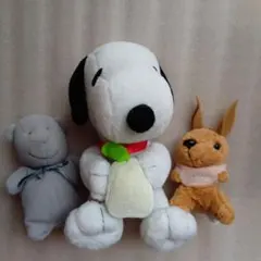 スヌーピー ぬいぐるみ 約18cm 赤いリボン付き おまけ付き